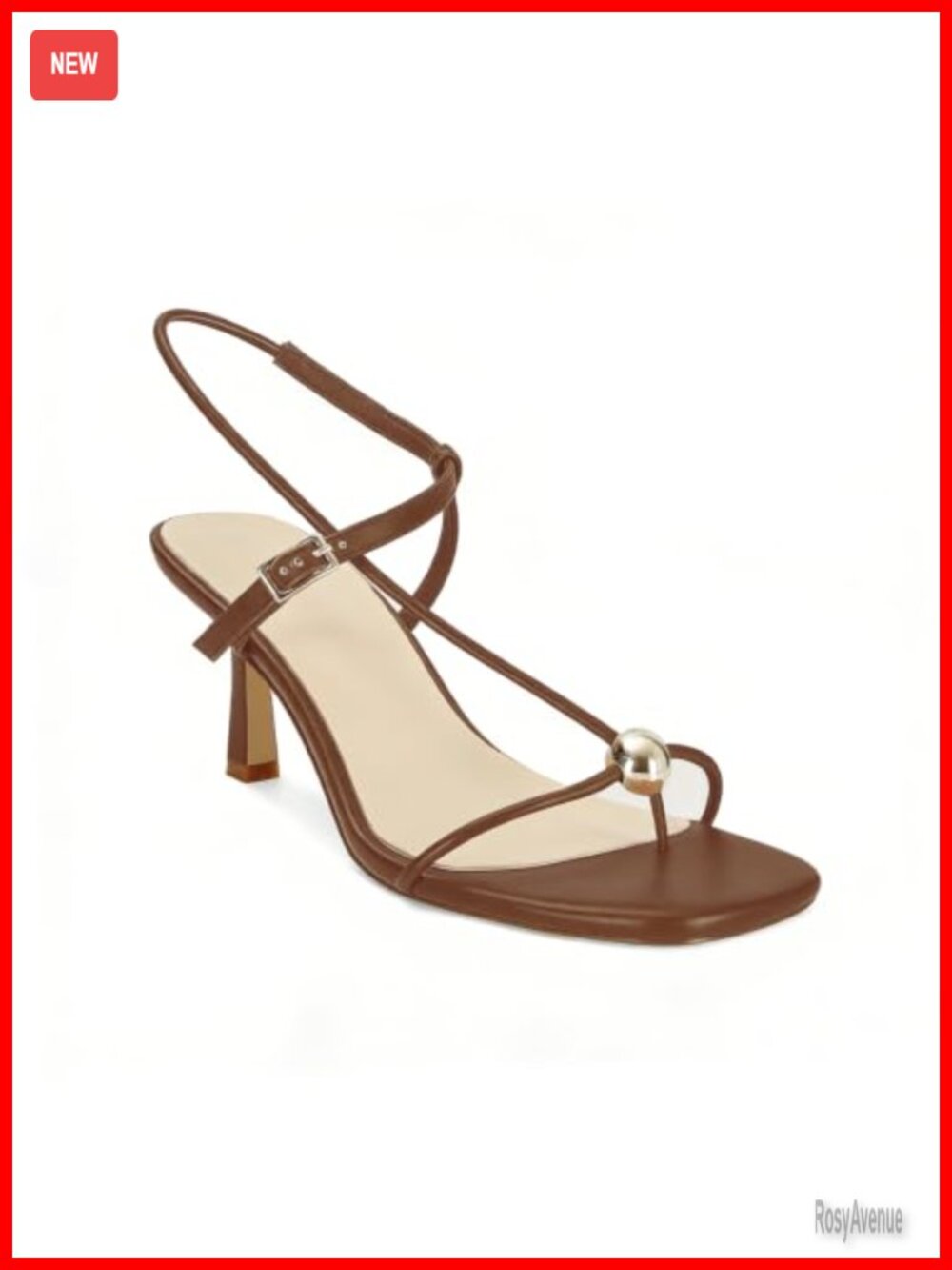 Strappy Kitten Heel Sandals Square Open Toe Thong Flip Flop Slingback